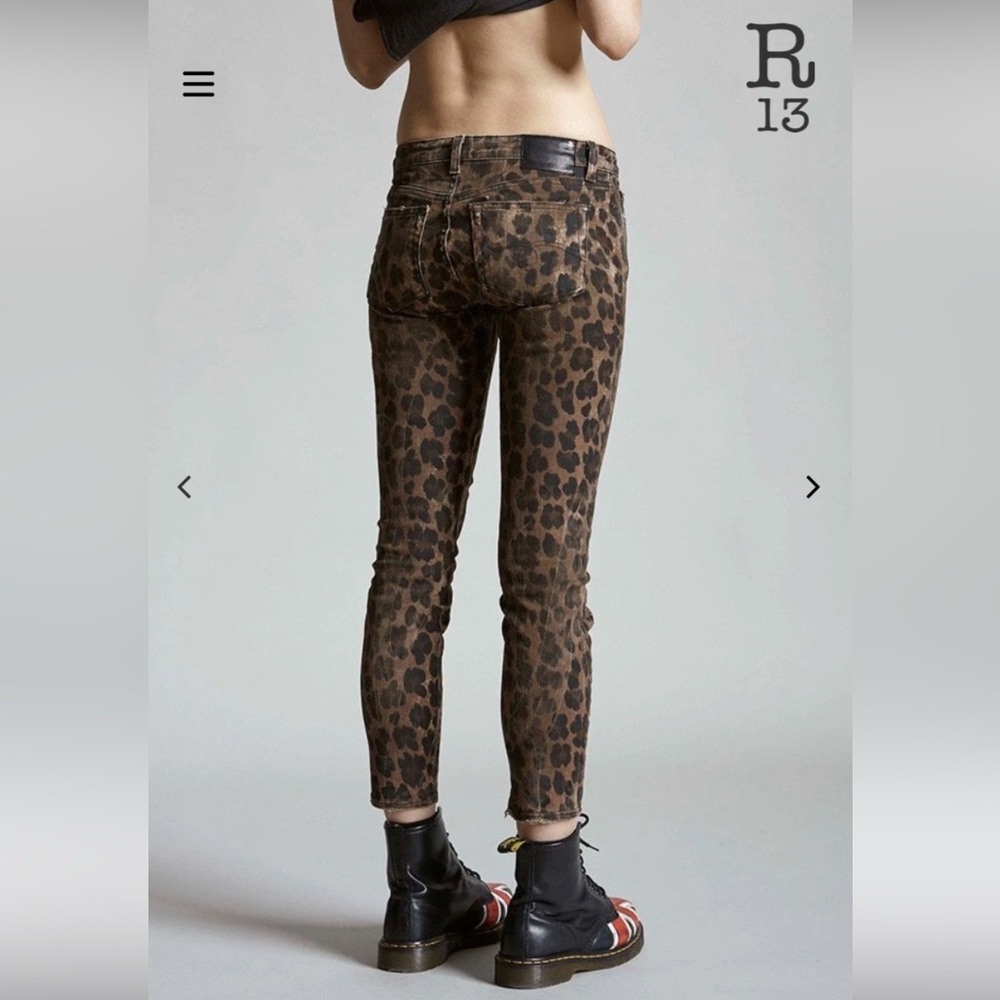 R13 Leopard Jeans - Picture 2 of 15